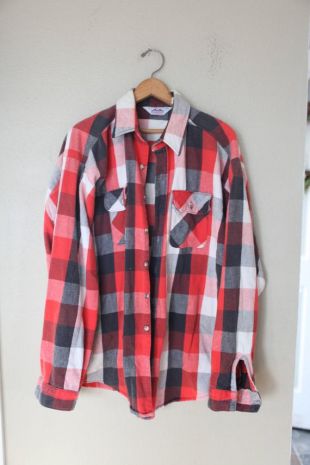 Black Red And White Checked Shirt For Women