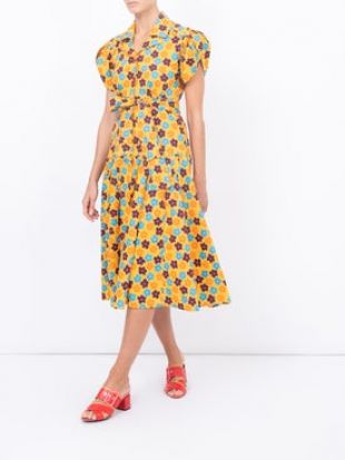 Yellow Retro Blossom The Glades Dress