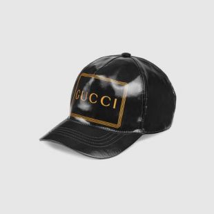 Gucci - Gucci - Casquette avec imprimÃ© Gucci encadrÃ©