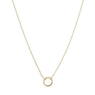 HONEYCAT Gold, Rose Gold, or Silver Mini Karma Open Circle Orbit Necklace | Minimalist, Delicate Jewelry