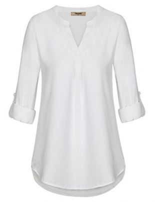 Timeson - Timeson White Blouses for Women Womens Professional Blouses ...