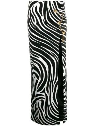  Jupe Longue à Motif Zébré 