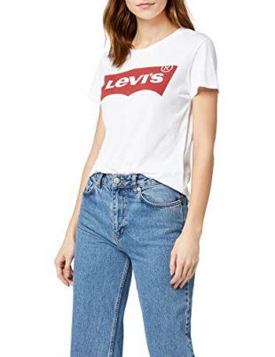 Levi's The Perfect Tee T-Shirt Femme - Blanc (Batwing White 53) - Small