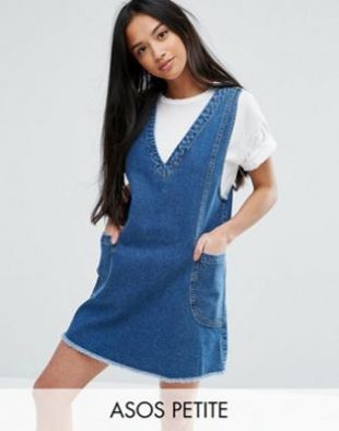 Denim Chuck On Mini Dress in Vintage Blue Wash