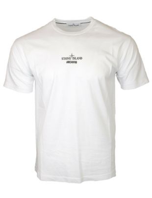 Stone Island Achivio Blanc Logo T-Shirt Ãdition LimitÃ©e Neuf avec Ãtiquette  | eBay