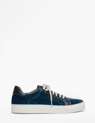 Chilvers Blue Velvet Sneakers