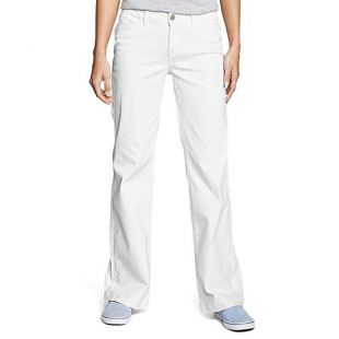 Eddie Bauer Women's Curvy Denim Trousers - White