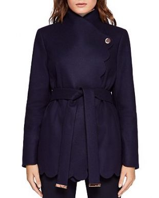 Aastar Scallop Edge Short Wrap Coat