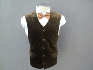 1960s Vintage Velvet Waistcoat / Mens Velvet Vest Taille 38 Medium Med M / Wedding Vest / Mens Vest / Olive Green Mens Vest