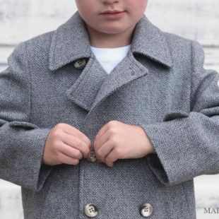 Manteau de pois unisexe, mélange de Cachemire italien super doux, Barleycorn Tweed