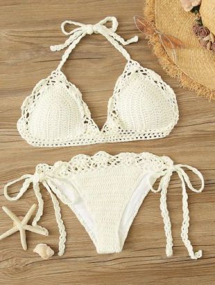 Bikini en crochet avec lacets