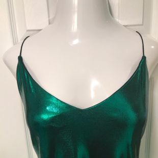 Metallic Green Cami Sleeveless Blouse