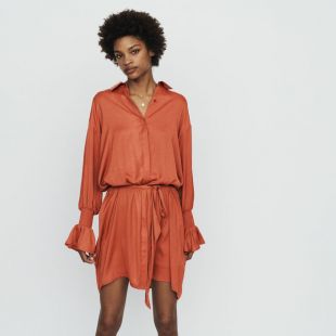 REBANO Robe-chemise avec smocks
