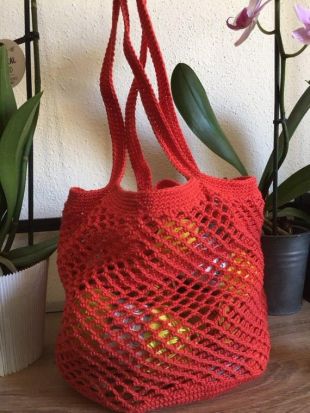 Sac filet en crochet - Moyen