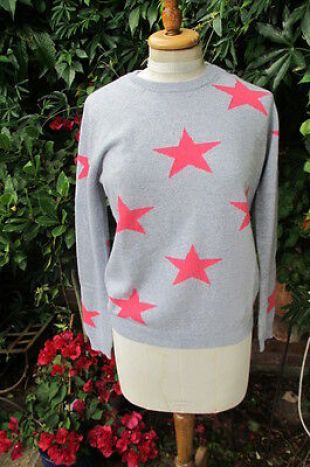 Cashmere Grey + Fuscia Pink Stars