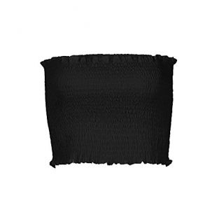 Women's Sexy Off Shoulder Bandeau Strapless Crop Tops Pullover Blouse Tube Cami