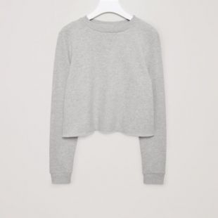 Grey Crop Sweatshirt Sweater