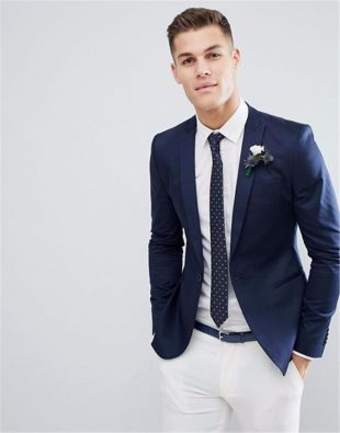 Navy Blue Wedding Blazer Jacket