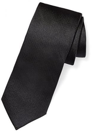 BUTTONED DOWN Men's Classic Silk 3" Necktie, Black Texture, Regular