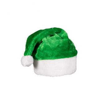 Green Plush Christmas Santa Hat
