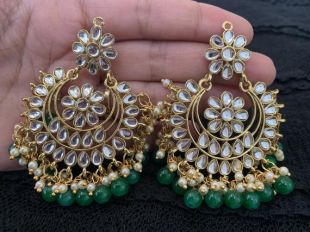 Boucles d’oreilles Kundan avec Maang Tikka - France