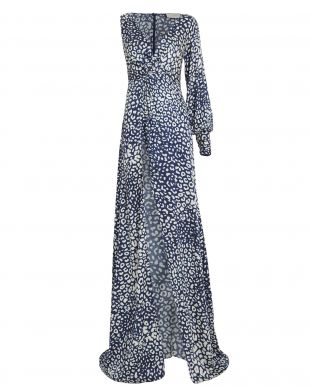 One-Shoulder Cheetah Print Gown