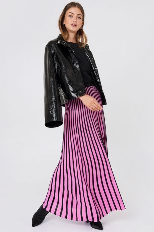 Striped Knitted Skirt Multicolor