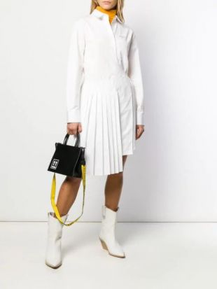 Off-White robe-chemise à Logo Imprimé -