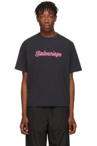 Balenciaga - Balenciaga - T-shirt noir Glossy Regular Fit