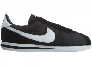 Nike Cortez Basic Nylon Black White-Metallic Silver
