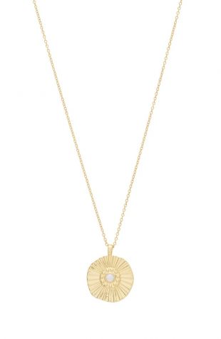 Sunburst Coin Pendant Necklace