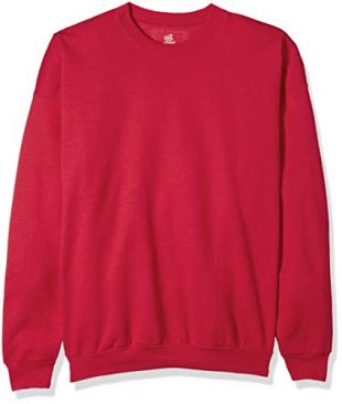 Hanes Men's Ecosmart Fleece Sweatshirt, Deep Red, Medium