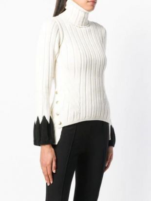 Contrast Cuff Sweater