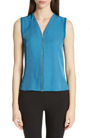 Valarie Sleeveless Zip Top