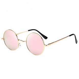 NINGSANJIN Unisexe Femmes Hommes Vintage Rétro Lunettes De Mode Aviateur Miroir Lentille Lunettes De Soleil (C)