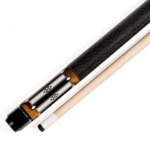 58-Inch Hardwood Canadian Maple Pool Cue Billiard Stick with Irish Wrap (2-Piece), Brown/Black, 21-Ounce