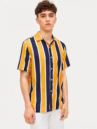 Chemise avec blocs de couleurs