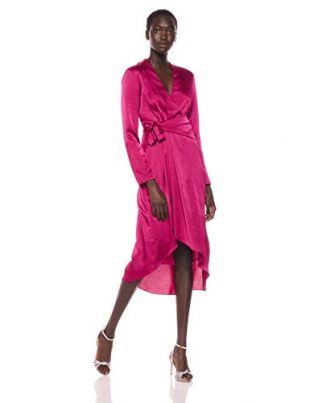 Equipment Women's Adisa Hammered Satin Dress, Amaranth, 6