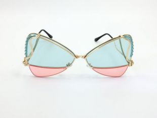 ART DeCO WIre Wrap Sunglasses <> Baby Blue & Pink Lenses <> Turquoise Gold Copper <> Large Oversized Sunglasses <> Eyeglasses <> Eyewear NEW