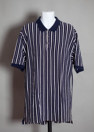 GreatWhiteVintage - Vintage 80s 90s Homme Vertical Stripe Polo Shirt ...