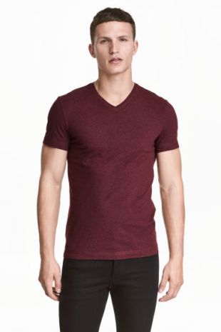 H&M - V-neck T-shirt Slim Fit