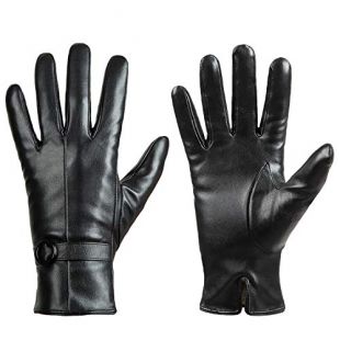 Womens Winter Leather Touchscreen Texting Warm Driving Lambskin Gloves 100% Pure (M)