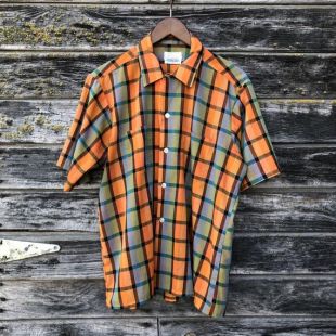 Orange and Green Plaid Shirt