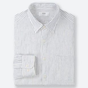 Linen Striped Long Sleeve Shirt
