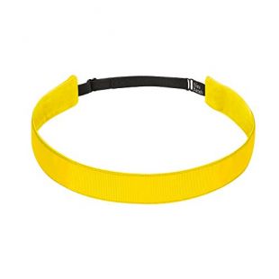 BaniBands Headbands for Women - Non Slip Adjustable Sports Head Bands - Made in USA - Perfect Headband for Active Women Stays in Place During Workout, Running, Yoga and More - Fun Colors (Yellow)