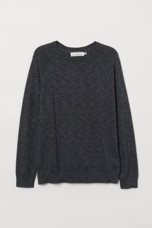 Cotton Raglan-sleeved Sweater