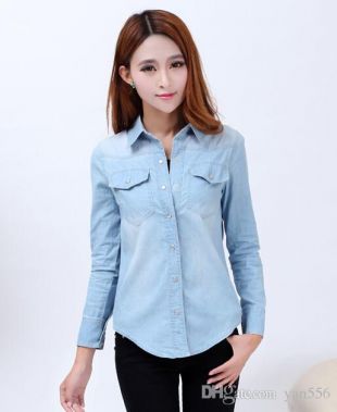 dhgate - pring Woman Denim Shirt