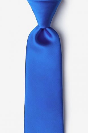 Classic Blue Microfiber Extra Long Tie