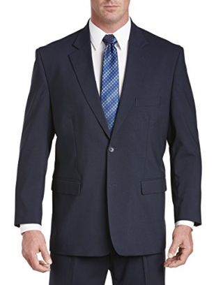 Gold Series by DXL Big and Tall Jacket-Relaxer and Suit Jacket (Regular/Short) Navy