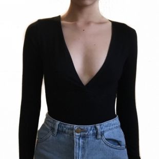 Haut bandeau rayé en jean | boohoo